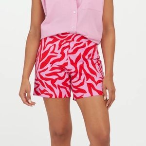 SPANX | On-the-Go Printed 6” Shorts - True Red Zebra Print Size M